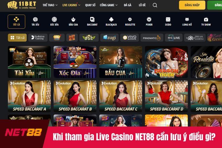 Khi tham gia Live Casino NET88 cần lưu ý điều gì?